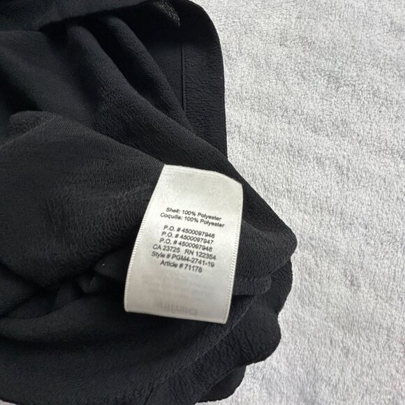 Wilfred Womens Black Textured Loose Fit Cropped Blouse Large 3/4 Sleeve Casual - Picture 5 of 8